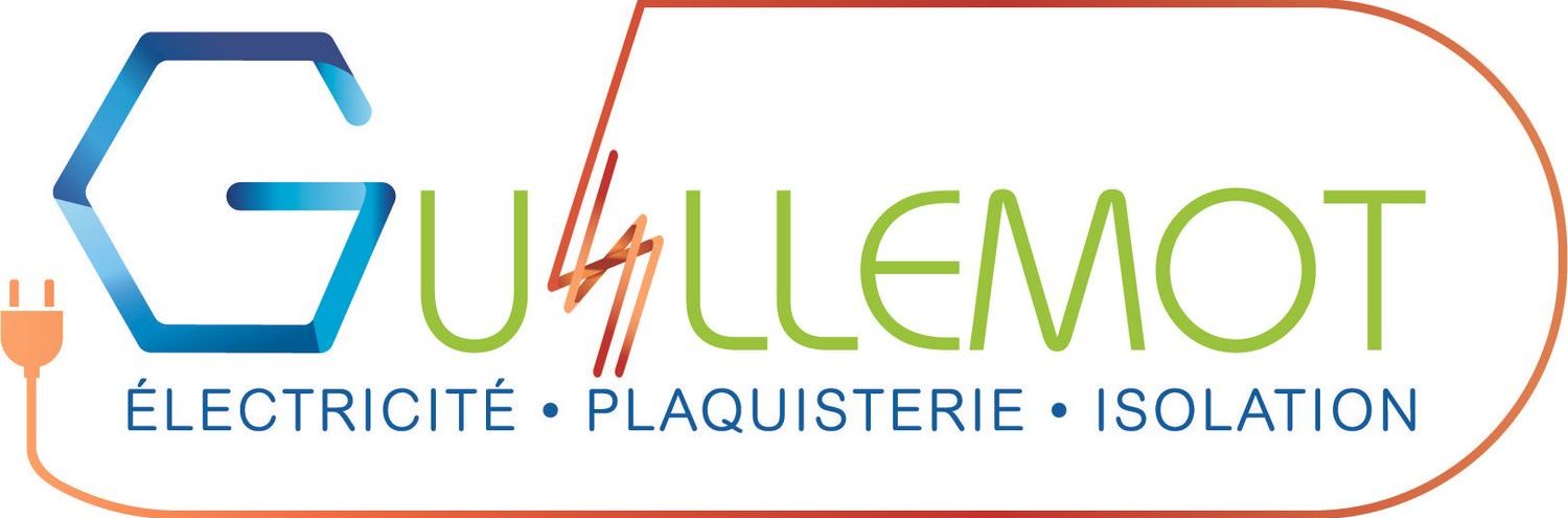 logo sarl guillemot - electricien Logo de Guillemot, entreprise spécialisée en électricité, plâtrerie et isolation.