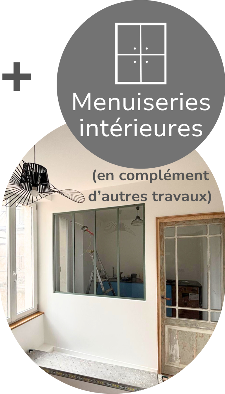 menuiseries barbezieux charente guillemot Intérieur d'une pièce avec fenêtres et menuiseries, en cours de rénovation.